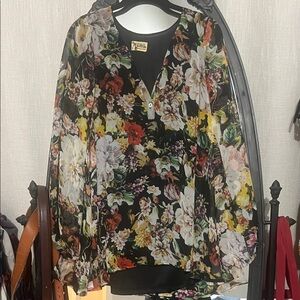 Show Me Your MuMu Black Floral Blouse